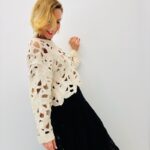 Pull Crochet Fleuri En Coton