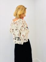 Pull Crochet Fleuri En Coton – Image 2