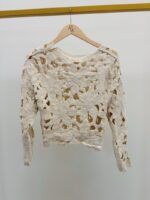 Pull Crochet Fleuri En Coton – Image 4