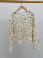 Pull Crochet Fleuri En Coton – Image 4