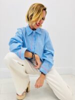 Chemise À Fines Rayures Avec Détails Brodés – Image 5