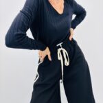 T-Shirt Manches Longues Maille Fine Col V