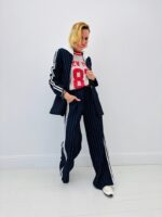 Veste Blazer Rayures Avec Capuche