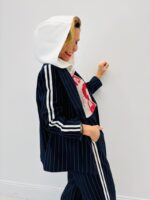 Veste Blazer Rayures Avec Capuche – Image 3
