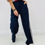 Pantalon Rayures Style Tailoring