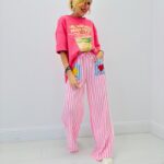 Pantalon Rayé Large Sun & Love