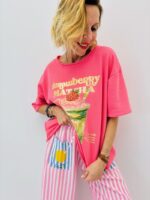 T-Shirt Crop Imprimé Strawberry Matcha