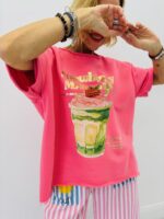 T-Shirt Crop Imprimé Strawberry Matcha – Image 5