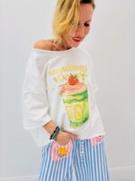 T-Shirt Crop Imprimé Strawberry Matcha – Image 7