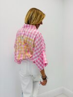 Chemise Vichy Rose En Coton À Coupe Décontractée - MARQUE CORNER – Image 4