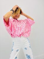 Chemise Vichy Rose En Coton À Coupe Décontractée - MARQUE CORNER