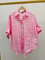 Chemise Vichy Rose En Coton À Coupe Décontractée - MARQUE CORNER – Image 2