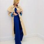 Trench Long Avec Cape Amovible Style Élégant Intemporel