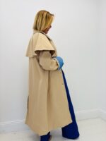 Trench Long Avec Cape Amovible Style Élégant Intemporel – Image 4
