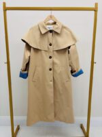 Trench Long Avec Cape Amovible Style Élégant Intemporel – Image 2