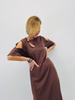 Robe Longue Satinée En Viscose - Marque Ange