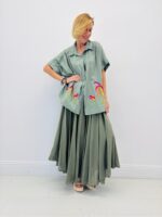 Chemise En Coton Brodée Palmiers Esprit Vacances – Image 3