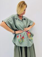 Chemise En Coton Brodée Palmiers Esprit Vacances – Image 6