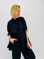 Chemise Miroir En Coton Avec Détails Brillants - Marque Goa