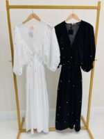 Robe Longue Miroir En Coton À Encolure Croisée - Marque Goa – Image 2