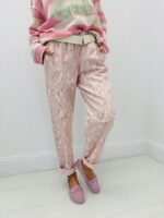 Pantalon Fluide À Motif Fleurs Avec Ceinture – Image 5