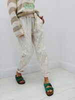 Pantalon Fluide À Motif Fleurs Avec Ceinture – Image 6