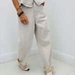 Jean Coupe Barrel En Denim