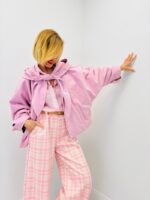 Veste / Trench Court À Capuche Avec Nœud – Image 5