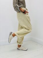 Pantalon Large À Taille Élastiquée Avec Ceinture – Image 4