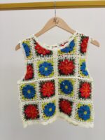 Top Crochet Fleuri Multicolore En Coton – Image 2