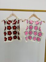 Top Crochet Fleuri En Coton – Image 2