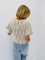 T-Shirt Crochet En Coton À Motifs Ajourés – Image 3