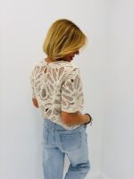 T-Shirt En Crochet Ajouré En Coton – Image 4