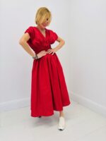 Robe Longue En Coton À Taille Smockée