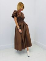 Robe Longue En Coton À Taille Smockée – Image 5