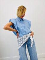 Chemise Débardeur Rayée À Épaules Structurées