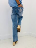 Jean Wide Leg Denim Étoiles Signature – Image 4