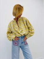 Chemise À Carreaux Effet Gaufré Et Volant – Image 4