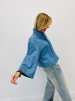 Chemise Rayée Coupe Courte Avec Cravate – Image 5