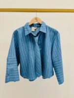 Chemise Rayée Coupe Courte Avec Cravate – Image 2