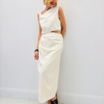 Robe Longue Asymétrique Drapée