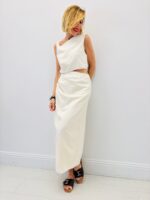 Robe Longue Asymétrique Drapée