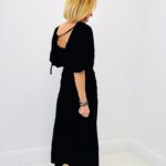 Robe Longue Smockée En Coton