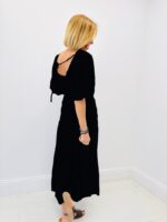 Robe Longue Smockée En Coton