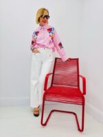 Chemise Rayée Brodée Fleurie En Coton – Image 3