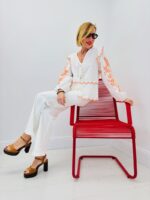 Haut Brodé Bohème Chic En Coton