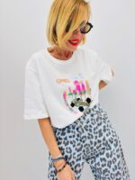 T-Shirt Coton À Motif Brodé City