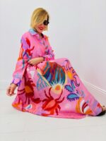 Jupe Longue Fluide Imprimé Tropical En Tencel - Marque Corner – Image 3