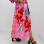 Jupe Longue Fluide Imprimé Tropical En Tencel - Marque Corner