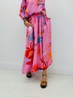 Jupe Longue Fluide Imprimé Tropical En Tencel - Marque Corner – Image 5